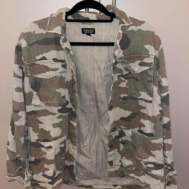 Topshop Women's Jacket - Khaki/Green - UK 10 on Productcaster.