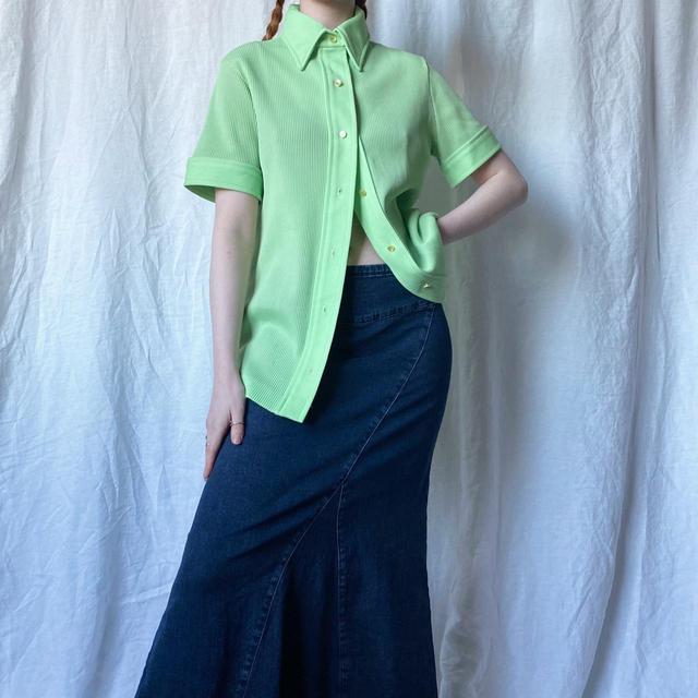 Vintage Women's Shirt - Green - S on Productcaster.