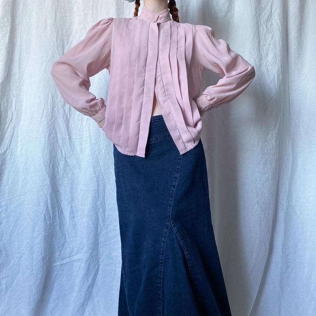 Vintage Women's Blouse - Pink - 12 on Productcaster.