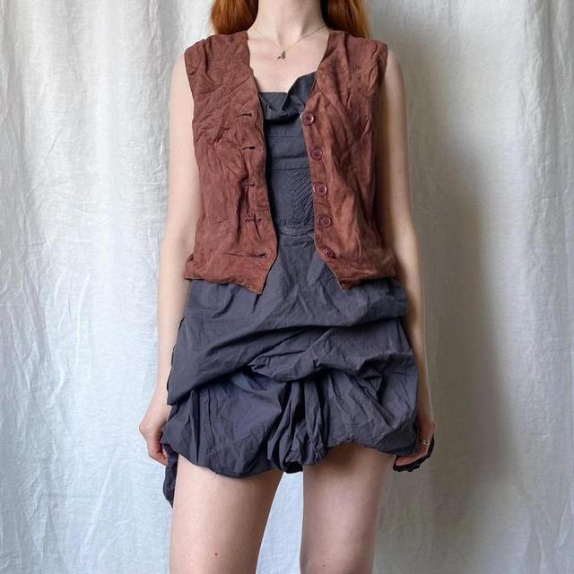 Vintage Women's Vest - Brown/Burgundy - 10 on Productcaster.