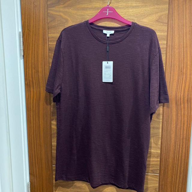 Reiss Men's T-shirt - Burgundy - L on Productcaster.