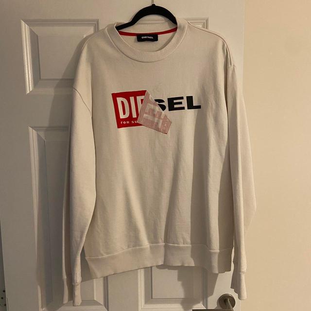 Diesel Men's Sweatshirt - White - M on Productcaster.