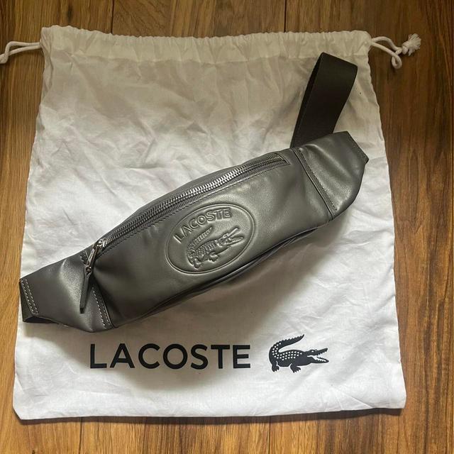 Lacoste Men's Bum bags and belt bags - Grey/Silver on Productcaster.