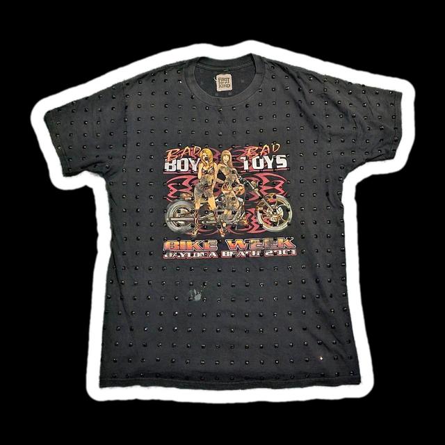 Vintage Men's T-shirt - Black - XL on Productcaster.