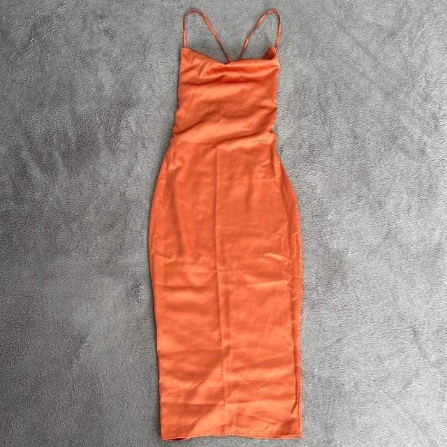 PrettyLittleThing Women's Bodycon Dress - Orange - 6 on Productcaster.