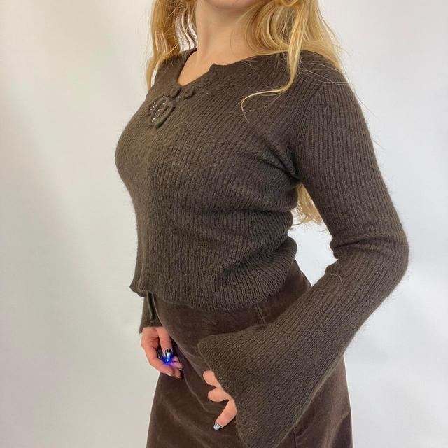 Vintage Women's Jumper - Brown - S on Productcaster.