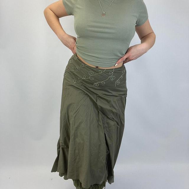 Vintage Women's Casual Skirt - Green - S on Productcaster.