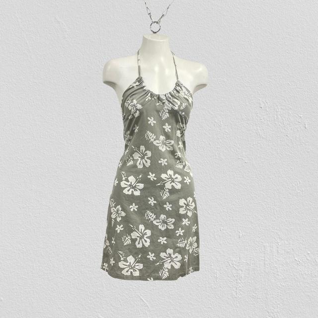 Vintage Women's Slip Dress - Khaki/White - S on Productcaster.