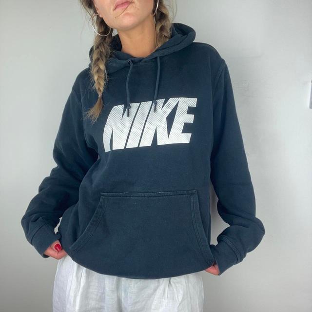 Nike Women's Hoodie - Navy/White - L on Productcaster.