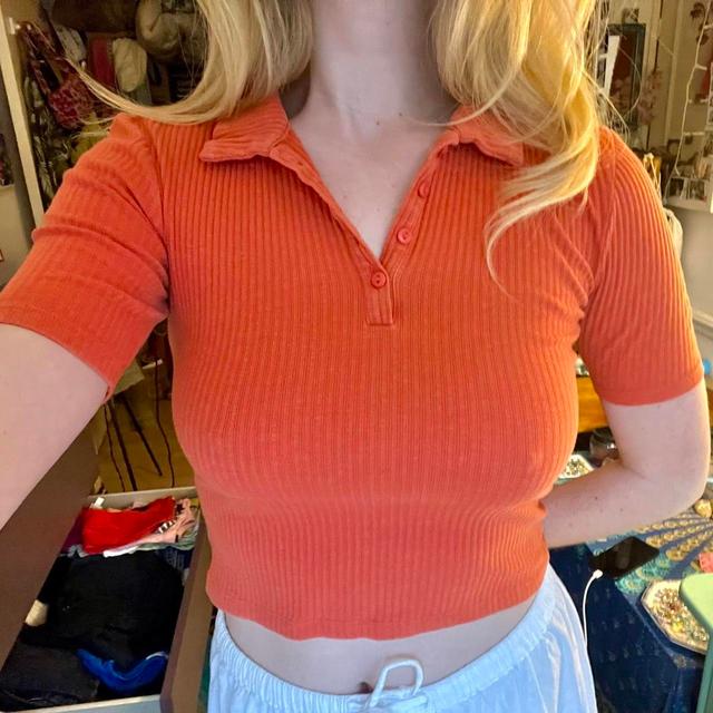 Urban Outfitters Women's Crop top - Orange - 10 on Productcaster.