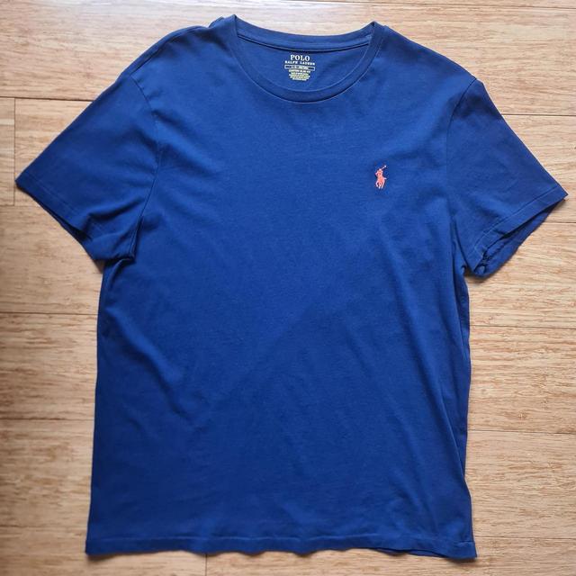 Polo Ralph Lauren Men's T-shirt - Orange/Blue - L on Productcaster.