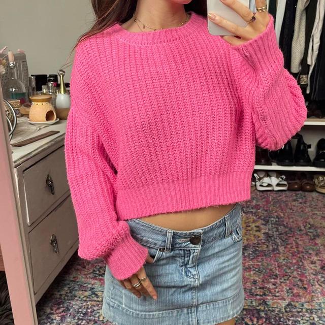 Urban Outfitters Women's Jumper - Pink - 6 on Productcaster.