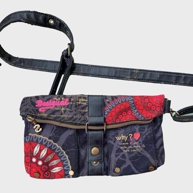 Desigual Women's Crossbody bags - Black/Red on Productcaster.