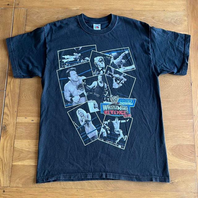 Vintage Men's T-shirt - Black/Blue - M on Productcaster.