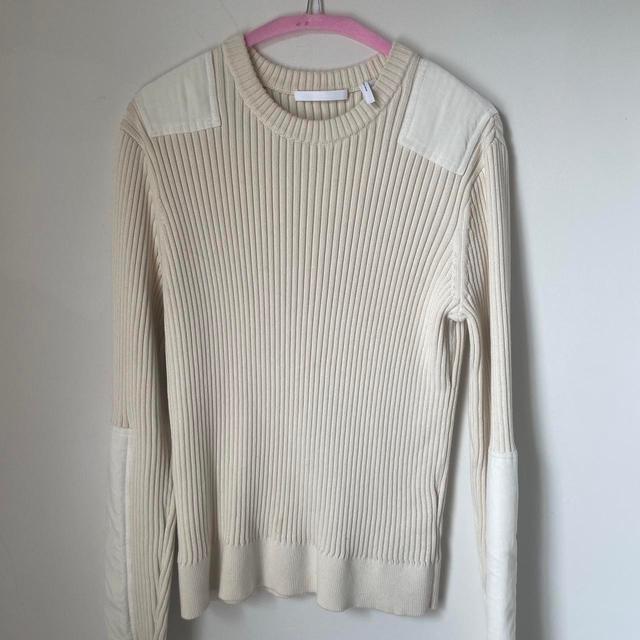 Helmut Lang Men's Jumper - Cream/White - M on Productcaster.