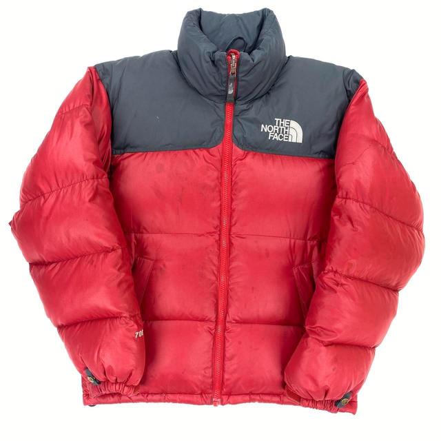 The North Face Men's Puffer Jacket - Grey/Red - XS on Productcaster.