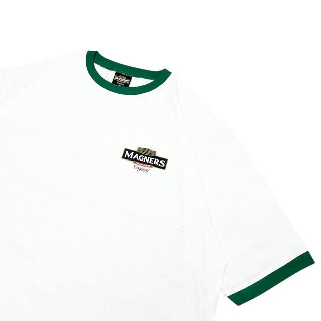 American Vintage Men's T-shirt - White/Green - XXL on Productcaster.