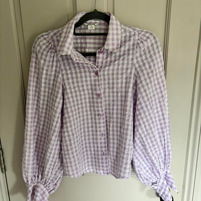 Monki Women's Blouse - Purple/White - XS on Productcaster.