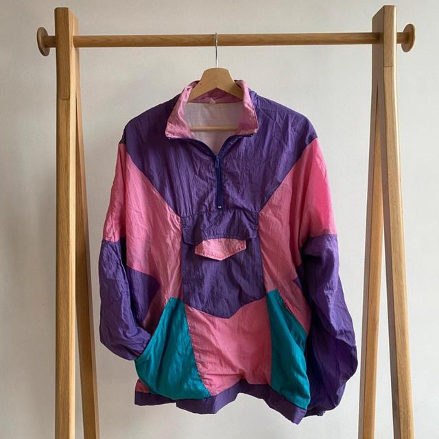 Vintage Women's Windbreaker Jacket - Multi - M on Productcaster.