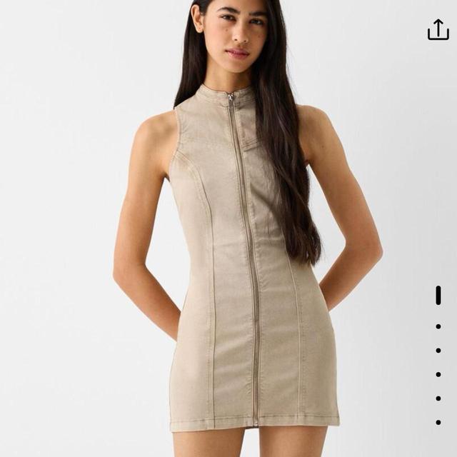 Bershka Women's Bodycon Dress - Tan - S on Productcaster.