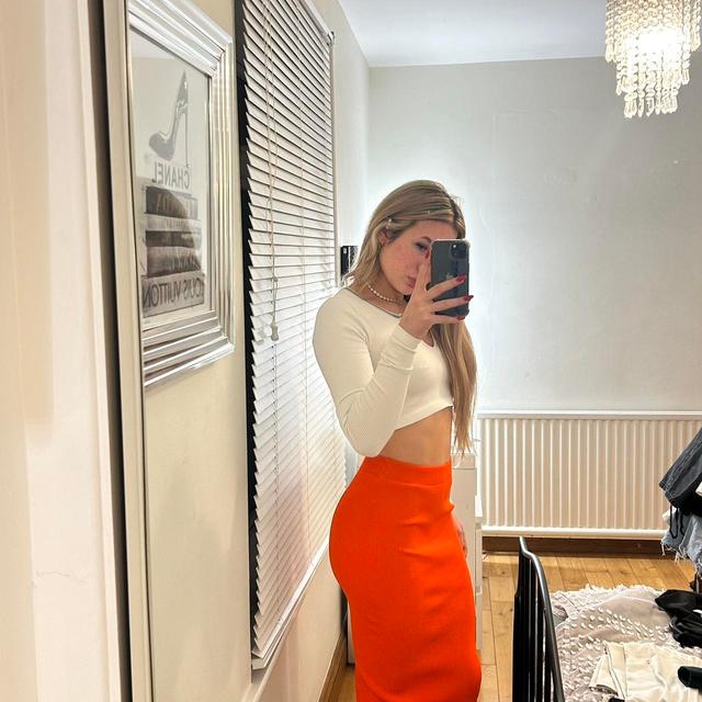 Zara Women's Skirt - Orange - UK 8 on Productcaster.