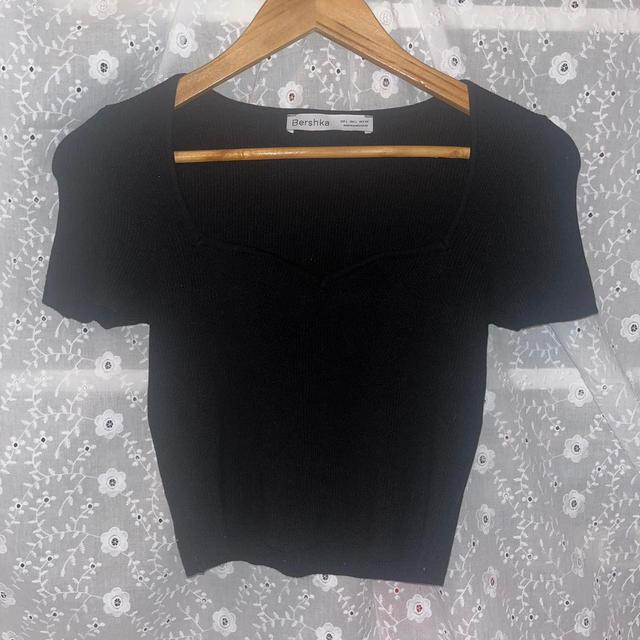 Bershka Women's Crop top - Black - L on Productcaster.