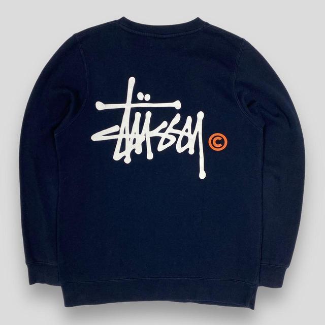 Stüssy Men's Sweatshirt - Navy/White - S on Productcaster.