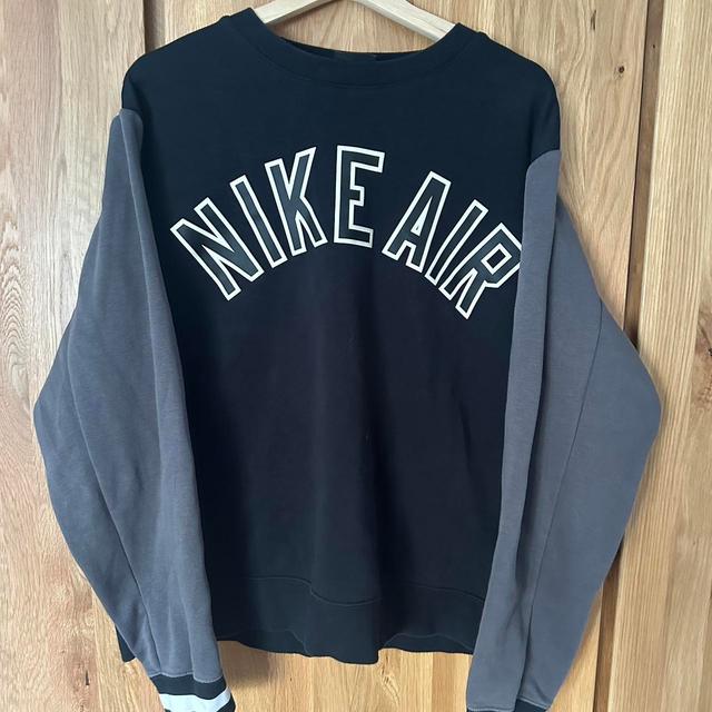 Nike Men's Sweatshirt - Black/Grey - L on Productcaster.