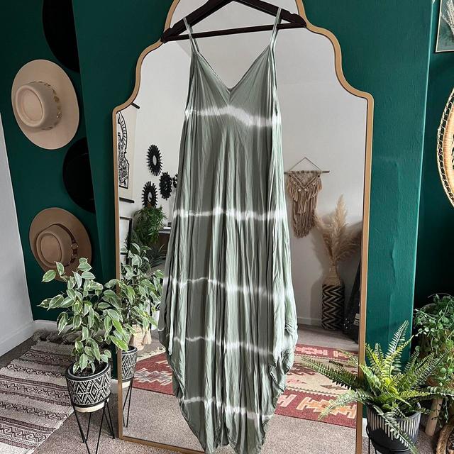 Women's Maxi Dress - Green/White - One size on Productcaster.