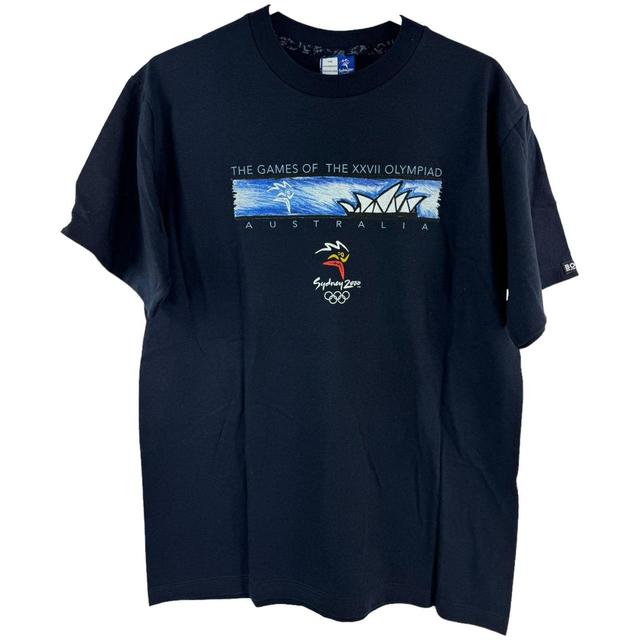 Vintage Men's T-shirt - Navy - S on Productcaster.