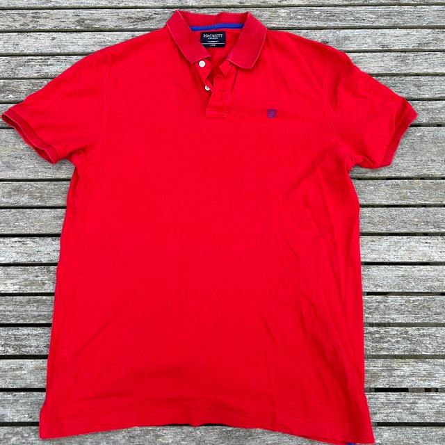 Hackett Men's Polo shirt - Red - L on Productcaster.