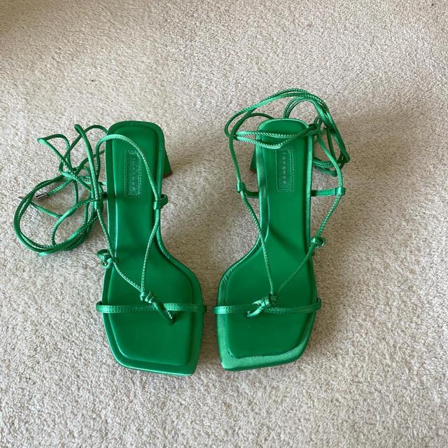 Topshop Women's Sandals - Green - UK 5 on Productcaster.