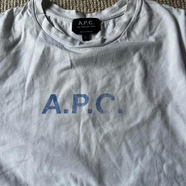 A.P.C. Men's T-shirt - White - L on Productcaster.