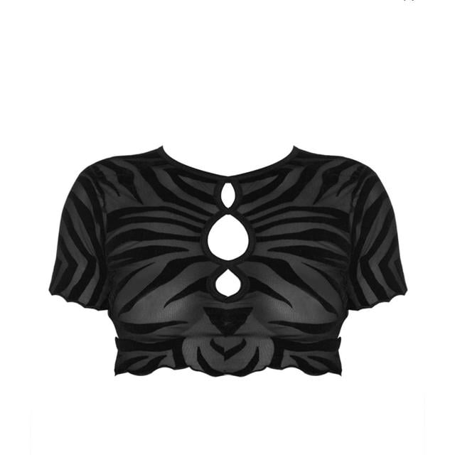 PrettyLittleThing Women's Crop top - Black - 10 on Productcaster.