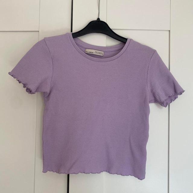 Pull&Bear Women's Crop top - Purple - 6 on Productcaster.