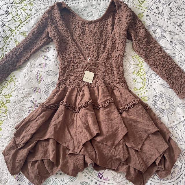 Free People Women's Dress - Brown/Khaki - 10 on Productcaster.