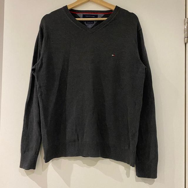 Tommy Hilfiger Men's Jumper - Grey - L on Productcaster.