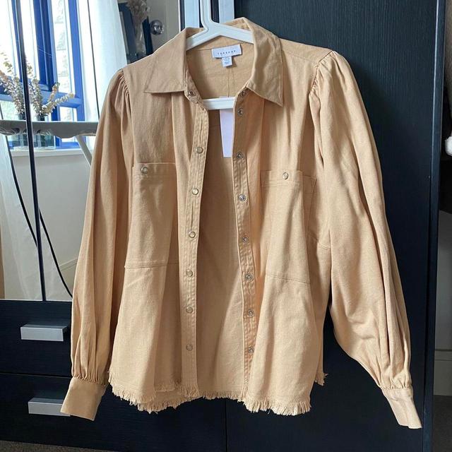 Topshop Women's Lightweight Jacket - Tan/Cream - UK 8 on Productcaster.