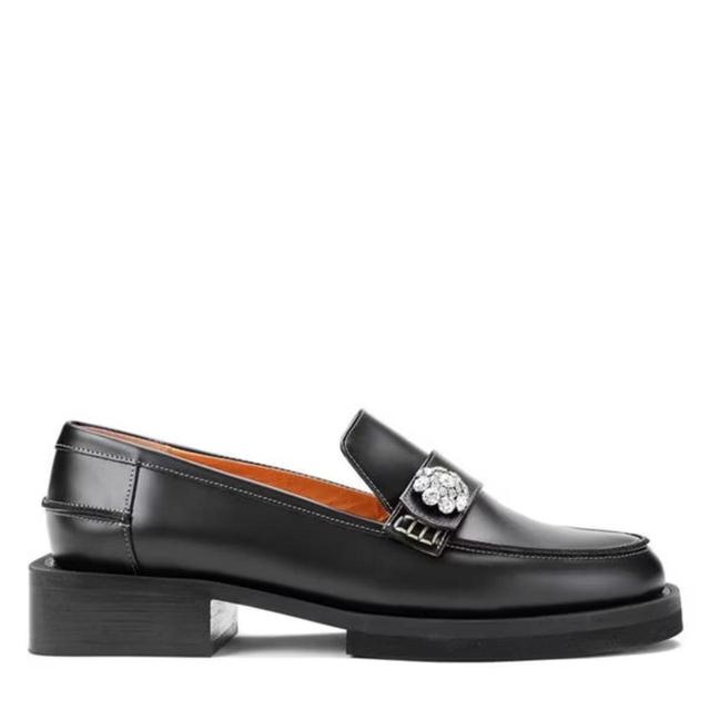 Ganni Women's Loafers - Black - UK 4 on Productcaster.