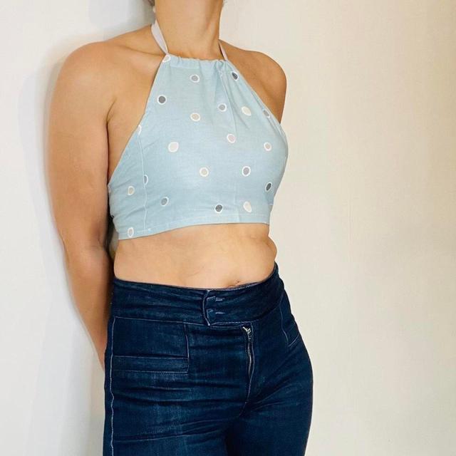 Vintage Women's Crop top - Blue - One size on Productcaster.