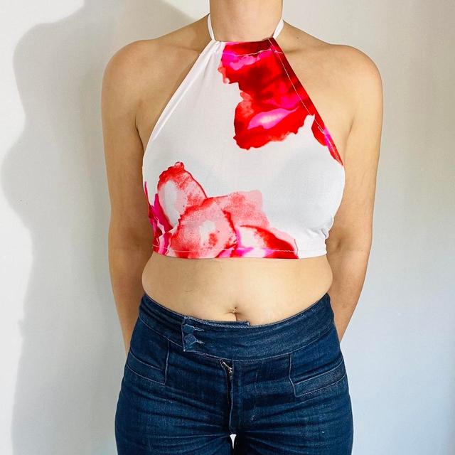 Vintage Women's Crop top - White - One size on Productcaster.