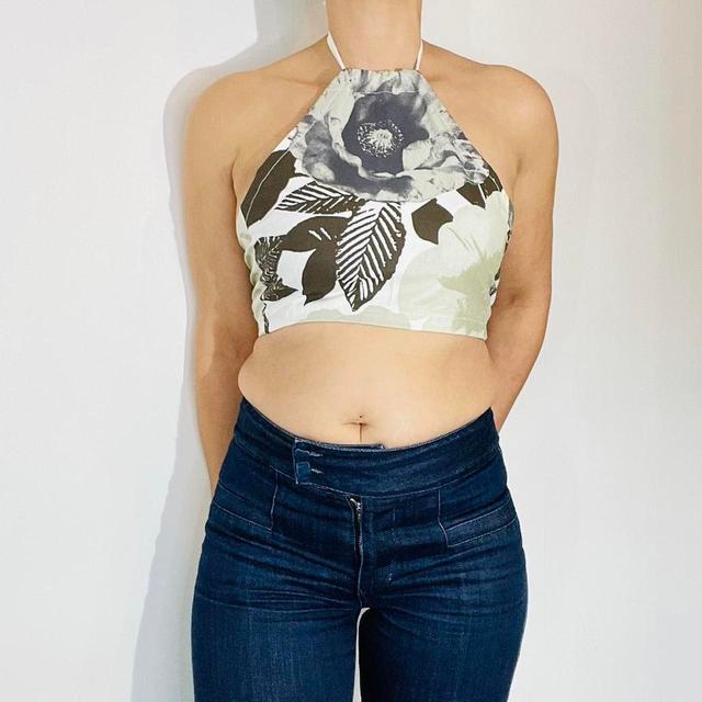 Vintage Women's Crop top - Grey - One size on Productcaster.