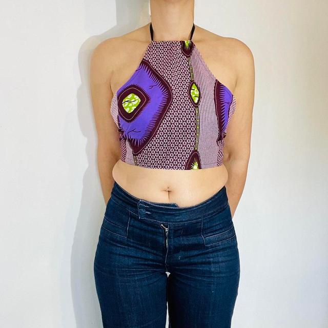 Vintage Women's Crop top - Purple/Multi - One size on Productcaster.