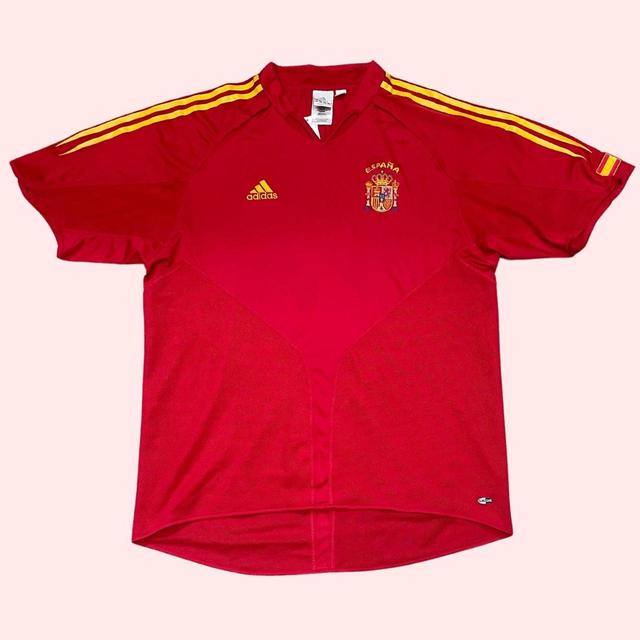 Adidas Men's T-shirt - Red/Yellow - XL on Productcaster.