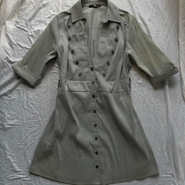 Jane Norman Women's Dress - Grey/Green - One size on Productcaster.