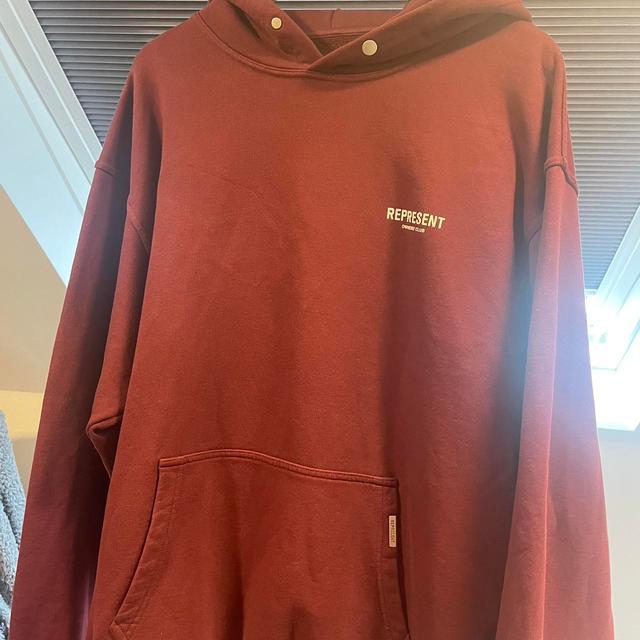 Represent Men's Hoodie - Burgundy - L on Productcaster.