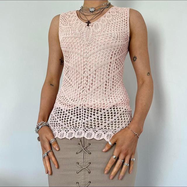 Vintage Women's Vest - Pink - 12 on Productcaster.