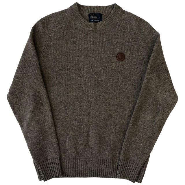 Fred Perry Men's Jumper - Cream/Tan - S on Productcaster.