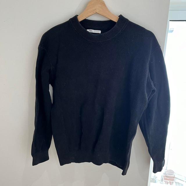 Zara Men's Jumper - Black - S on Productcaster.