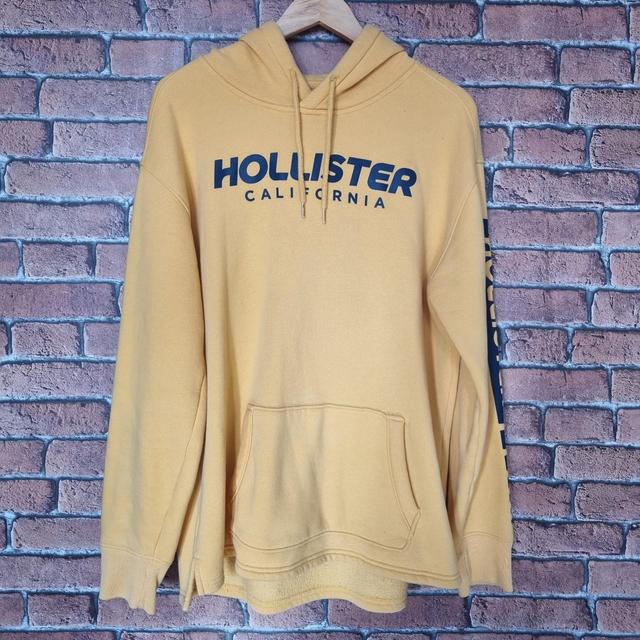 Hollister Co. Men's Hoodie - Yellow - M on Productcaster.